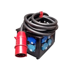 Distributor 32A 400V Red -> 6x Schuko