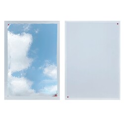 Reflectorboard 10mm - Mirror Silver/White - 70 x 100 cm