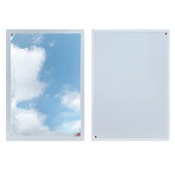 Reflectorboard 10mm - Mirror Silver/White - 50 x 70 cm