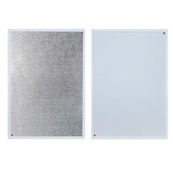 Reflectorboard 10mm - Soft Silver/White - 35 x 50 cm